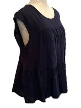 STYLE & CO Cool Cotton Tiered Tank Top